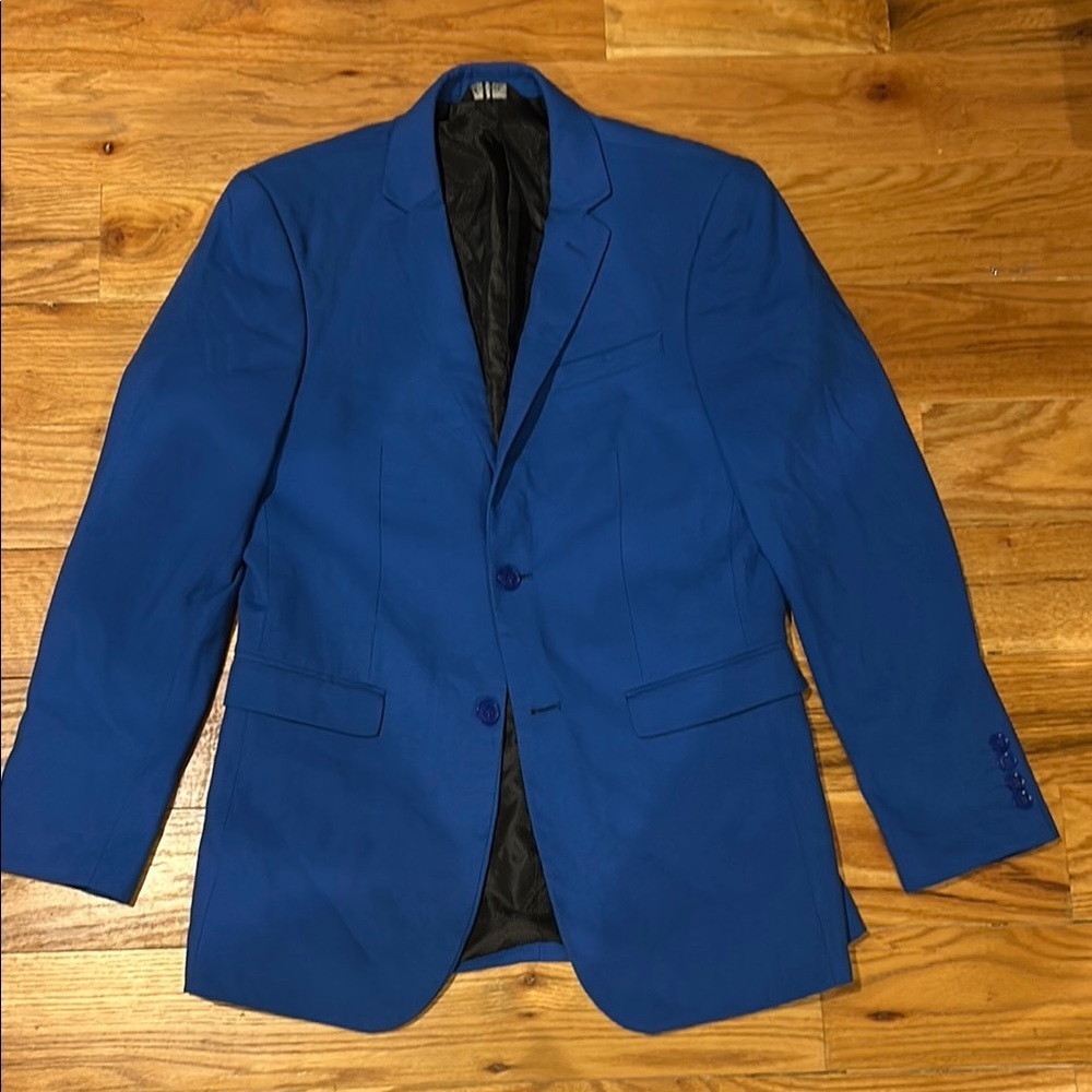 Royal Blue Slim-Fit Sport Coat with Notched Lapel